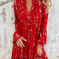 💖Limited Sale 50% OFF💖Women's Geometric Print Comfortable V-Neck Midi-Dress