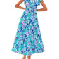 🏖️Early Summer Sale-50% Off🌷Women's Boho Print V Neck Ruffle Maxi Dress