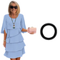 🎉Last Day Promotion 50% OFF💃Women's Elegant Layered Ruffle Sleeve Dress – Effortless Style for Every Occasion✨