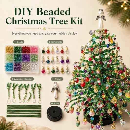 ⏳LAST DAY SALE ONLY ￡6.99!🎄✨ DIY Beaded Christmas Tree Kit – 🎅Create Your Own Sparkling Holiday Decoration