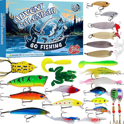 🔥Hot Sale 49%🔥24 Days Christmas Countdown Fish Tackle Set