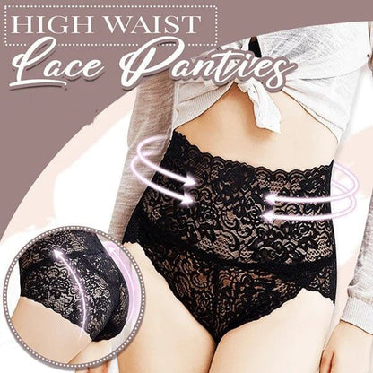 🔥Buy 1 Free 1(2PACKS) ONLY ￡6.99!!!🔥High Waisted Sexy Premium Lace Panties