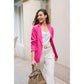 ⏳LAST DAY SALE 70% OFF✨🍂 Women's Casual Blazer Fitted Long Sleeve Work Office Suit Jacket with Flap Pockets