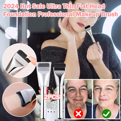 💥 Daily Sales of 7300+🔥2024 New Ultra Thin Flat Head Foundation Professional Makeup Brush [💖Buy 1 Get 1 Free💖]