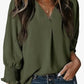 Womens Tunic Tops V Neck Casual Loose 3/4 Sleeve Shirts