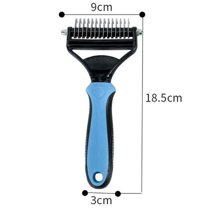 🐾BUY 1 GET 1 FREE🏆✂️Dog Grooming Comb UK – Stainless Steel Double-Sided Brush, Universal Detangling & Shedding Tool for Daily Pet Coat Care