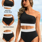 💥Last Day Special Sale 49% OFF🩱One Shoulder High Waisted Bikini Sets Two Piece Swimsuit Tummy Control