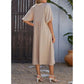 💃2026 Summer Hot Sale 70% OFF🥰Women's Casual V Neck Puff Sleeve Empire Waist A-Line Maxi Dress