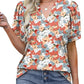 🔥Limited time Sale 49% Off🔥Women's V Neck Floral Print Vintage Shirt Fashion T-Shirt