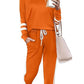🔥LAST DAY SALE 70% OFF👍✨Women's Solid Long Sleeve Round Neck Pulloever Top Drawstring Pants Set