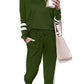 🔥LAST DAY SALE 70% OFF👍✨Women's Solid Long Sleeve Round Neck Pulloever Top Drawstring Pants Set