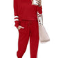 🔥LAST DAY SALE 70% OFF👍✨Women's Solid Long Sleeve Round Neck Pulloever Top Drawstring Pants Set