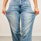 High Rise Double Button Wide Leg Jeans (Buy 2 Free Shipping)