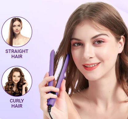 🎁ONLY ￡7.99/PCS TODAY !!!⏳2-in-1 Mini Curling Wand & Flat Iron Hair Straightener