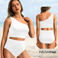 💥Last Day Special Sale 49% OFF🩱One Shoulder High Waisted Bikini Sets Two Piece Swimsuit Tummy Control