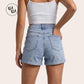 ✨Summer Hot Sale 70% OFF💐Women's Stretchy High Waisted Turn Up Denim Shorts