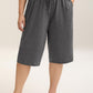 💖LAST DAY SALE 50% OFF💷Women's Plus Size Wide-Leg Capri Lounge Baggy Short Pants -👍✨Knit Comfy Bottoms with Pocket, Mixed Color Drawstring