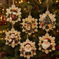 🎁LAST DAY SALE ONLY ￡7.99!!🎄✨6PCS Christmas Wooden DIY Painting Hanging Ornaments Set -💎Make sparkling 5D pearl decorations yourself