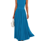 👑Hot Sale 49% OFF💃Women's Solid Color Sleeveless Waist Pleated Design Dress with Pockets