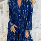 💖Limited Sale 50% OFF💖Women's Geometric Print Comfortable V-Neck Midi-Dress