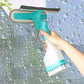 💦HOT SALE 49% OFF✨4-In-1 Glass Cleaner Scraper-Combines A Wiper, Scraper, Brush And Spray Bottle