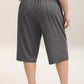 💖LAST DAY SALE 50% OFF💷Women's Plus Size Wide-Leg Capri Lounge Baggy Short Pants -👍✨Knit Comfy Bottoms with Pocket, Mixed Color Drawstring,
