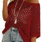 💥This Week's Special Price-49% OFF💥Womens Summer Scoop Neck Short Sleeve Sweater Casual Crochet Hollow Out Knit Top