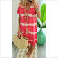 💃2026 Summer Hot Sale 70% OFF🌈Tie-Dye Striped Short Sleeve T-Shirt Dress – Soft & flowy – Perfect for summer, beach or casual days – comfortable and stylish 🌊✨