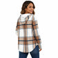 💖2026 Autumn’s Sale 70% OFF✨🍂Easy Everyday Comfort | Women's Plaid Hooded Drawstring V-Neck Shirt