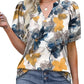 🔥Limited time Sale 49% Off🔥Women's V Neck Floral Print Vintage Shirt Fashion T-Shirt