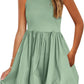 💕Last Day Promotion 49% OFF👗2025 Round Neck Bubble Dress with Pockets