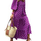 💖Limited Sale 50% OFF💖Women's Elegant Puff Sleeve Floral Boho Maxi Dress