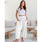 🔥Last Day Promotion 49% OFF❤️Women‘s Linen Blend Oversize Loose Wide Leg Pants with Pockets