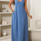 👗2026 Hot Sale 50% OFF💃✨Women's V-Neck Leopard Print Maxi Dress with Pockets