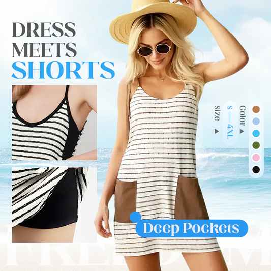 🥳2026 HOT SALE-50% OFF! 🥳💞50K+ SOLD!🔥👗Women's Sleeveless Summer Dress with Shorts