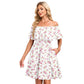 🌈2026 Summer Hot Sale 50% OFF!✨Women's Off the Shoulder Mini Dress - 🌸Floral Print, Casual Style, Summer Wear