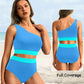 💥Last Day Special Sale 49% OFF🩱One Shoulder High Waisted Bikini Sets Two Piece Swimsuit Tummy Control