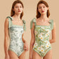 👗2025 Hot Sale New 50% Off👙 Reversible Tie-Strap Floral Print One-Piece Swimsuit