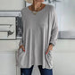 🎉2026 Hot Sale 50% OFF💞 Women's Round Neck Long Sleeve Loose Pocket T-Shirt