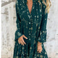 💖Limited Sale 50% OFF💖Women's Geometric Print Comfortable V-Neck Midi-Dress