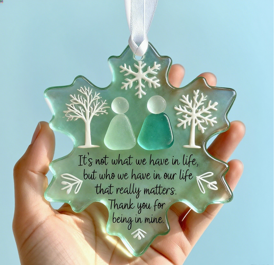 🎁Buy 2 Get 1 Free 🌊Snowflake-Shaped Sea Glass Friendship Decor❄✨Shaped by Nature & Crafted by Hand!