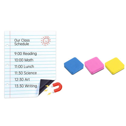 📝FLASH SALE! Lined Magnetic Dry Erase Whiteboard – Smudge-Free Wipeable Surface, Sticks To Fridges & Steel Cabinets!