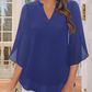 🌹LAST DAY SALE 50% OFF🌹Women's Plain Short Sleeve V-Neck Chiffon Blouse