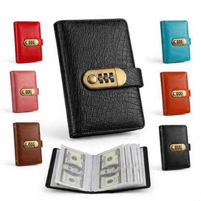 🎁🎅70% OFF!!!-Ready for Christmas!🎄PU Leather Binder Savings Notebook with 3-Digit Resettable Password Lock✉️💸Large Capacity Storage for Money & Important Items