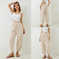 👖Hot Sale 50% OFF !✨Women's Baggy Wide Leg Pants Casual Elastic Waisted Palazzo Harem Pants with Pockets