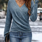 🔥Hot Sale 50% OFF⚡Women's Elegant Casual V-Neck Knit Top