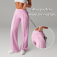 💗LAST DAY SPECIAL SALE 50% OFF👖Women's Plain Loose Wide Leg High Waist Sporty Straight Leg Pants with Pockets✨-Comfortable Daily Wear