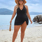 🏖️Last Day Special Sale 49% OFF🩱Deep V Knot Detail Skirted Swimsuit