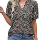 🔥Limited time Sale 49% Off🔥Women's V Neck Floral Print Vintage Shirt Fashion T-Shirt