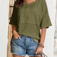 💥Last Day Special Sale 49% OFF👚Women's 3/4 Sleeve Casual Button Down Waffle Knit Tops
